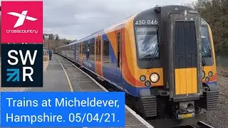 Trains at Micheldever, Hampshire. 05/04/2021.