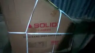 c band dish antenna unboxing set-up.180.cm