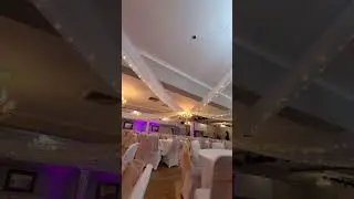ceiling draping with fairy lights.  decoration idea