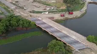 Hwy 41 Kings River Bridge Construction Compilation Week 20 in Stratford California Drone Footage