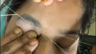 Eyebrow threading tutorial for beginners. Learn to make eyebrows at home in an easy way.