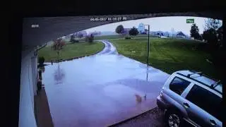 Security Cameras Capture Impact of Tornado on Carbondale, Illinois, Home Part 1