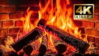 🔥 Уютный камин 4K (12 ЧАСОВ). Нежные потрескивания и теплое мерцание камина для сна