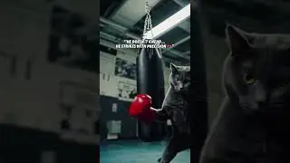 The Purr-fect Punch Combo 🐾🥊💥  #neuracat #boxingcat #athleticcat #talentedcats #meowfighter
