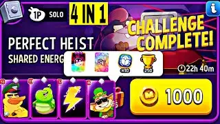 X4 solo | coins shared energy rainbow solo challenge | perfect heist solo | match masters