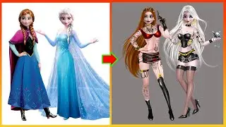 Frozen Elsa Anna GLOW UP Into Bad Girls - Disney Princesses Transformation
