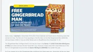 Lego  5005156 Gingerbread Man Ready For Christmas Release