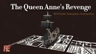 CubicFun The Queen Anne's Revenge 3D Puzzle Ship Animation Build