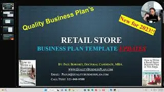 Updated &ndash; 2023 - RETAIL STORE Business Plan Template by Paul Borosky, MBA.