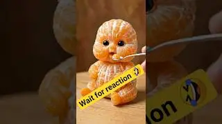 Baby tried orange for first time 😳🍊#shorts #aiart