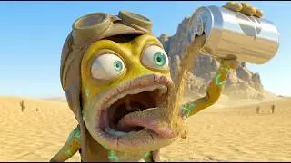 Crazy Frog in the Desert  | Crazy Bike Chase Gone WRONG!  (Music Video)