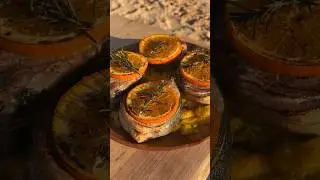 Amberjack steak🐟 #nora🇯🇵 #asmr #bushcraft #cooking