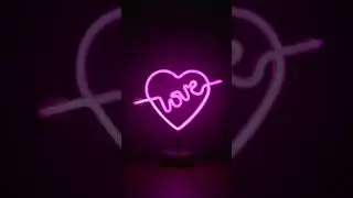 Neon Lights Love Heart Tunnel of Abstract Fast Movement Glow 4K TikTok Trend Background