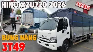 Xe Tải Hino 3T5 Thùng Bạt Bửng Nâng | Giá Xe Hino 3T5 Bạt Euro5 2026 | Sức Nâng 500 Kí