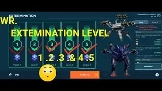 [ WR ]war robots extermination mode level 1.2.3.4.5 completed war robots guide video