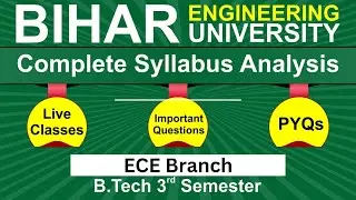 Bihar Engineering University | ECE Branch | Complete Syllabus Analysis #beu