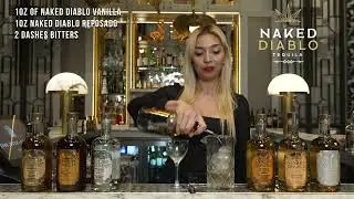 How to make a Naked Diablo Tequila - Manhattan Devil - Tequila Cocktail Ideas (Mixology).