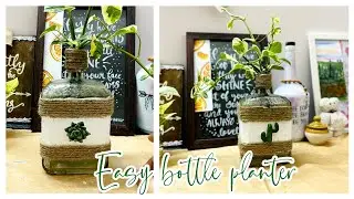 Quick and Easy Bottle Planter🌿 | DIY planter Ideas | Handy Candy By Sania