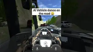 AI Vehicle dance on  road 😀#shorts #trending #viral #simulator #dance #ets2