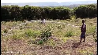 Irrigating 10 acres in 5 minutes using drag hose irrigation system