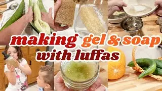 TRYING TO MAKE HAIR GEL & HAND SOAP FROM GREEN LUFFA PULP (EXPERIMENTING WITH LUFFAS)