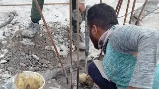 Rebaring For Column Extension # How to lap column #viralvideo #youtube