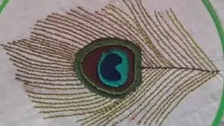 peacock feather embroidery design|    mor pankh embroidery design    #embroiderypatterns