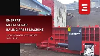 ENERPAT Metal Scrap Baling Press Machine: Compressing Used Steel Shelves