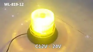 R10 12 LED Magnet Base Strobe Light Beacon LED Warning Safety Flashing Emergency Beacon Light 12&24V