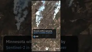Minnesota wildfires captured by Sentinel-2 in EOSDA LandViewer