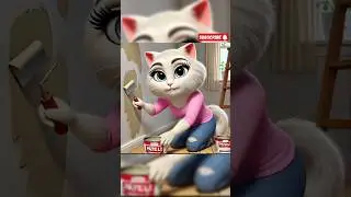 Mummy Cat Patch Drywall! #cat #cute #cutecat #cartoon #catlovers #funny