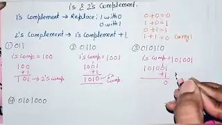 How to find 1's and 2's complement of a binary number @Electronic2. 