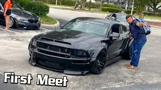 ПЕРВАЯ встреча автомобилей с Mustang Widebody *Драма встречи автомобилей*