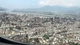 Landing to Taipei Sungshan Airport.