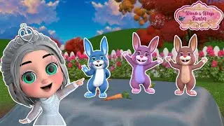 3 Little Bunnies Song🐰 | Funny Mud Adventure + Shape Song | Fun Nursery Rhyme | Wands & Wings Jr.