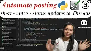 automate posting shorts videos status updates on Threads p1