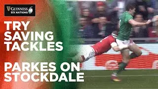 Phenomenal try saving tackle from Hadleigh Parkes! | Guinness Six Nations