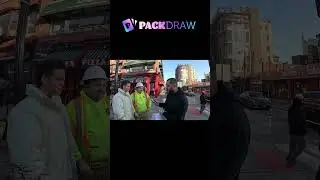 Giving out CASH to random people in the street! | PackDraw reaction video