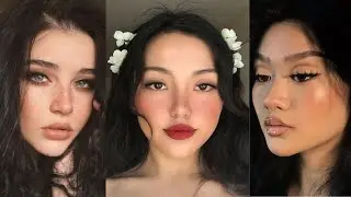MAQUILLAJE TUMBLR 2021 | Tutorial de Maquillaje Natural | Tik Tok Makeup Compilation