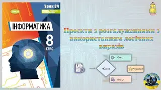 8 клас 34 урок. Проєкти з розгалуженнями з використанням логічних виразів