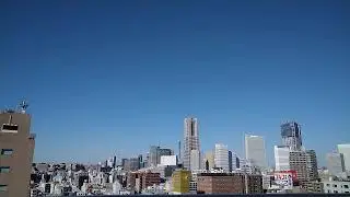 【タイムラプス】退屈なほどの快晴、ランドマークタワーの遠景 2025年1月下旬(4)e