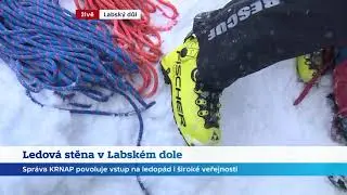 Lezení v ledu - Labský důl, Krkonoše, leden 2021
