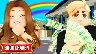 ¡CHICA POBRE SE ENAMORA DE CHICO MILLONARIO! - Mi historia Brookhaven