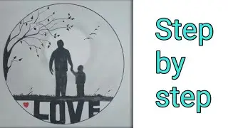 Special fathers day drawing | father and son drawing step by step | pencil drawing