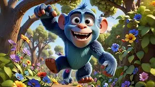 Max the Monkey Swings | Jungle Animal Song for Kids | Fun Monkey Rhyme for Toddlers & Preschoolers