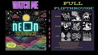 Neon Zodiacs Coloring Book Full Flipthrough!