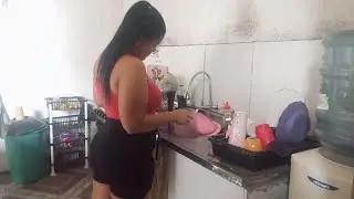 LAVANDO OS PRATOS P&Oacute;S ALMO&Ccedil;O TAVA UMA BAGUN&Ccedil;A 