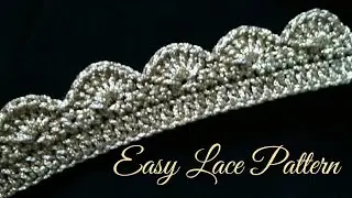 Crochet Easy Lace Pattern in hindi,Crochet Dupatta Lace tutorial,indian lace patterns