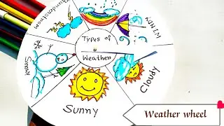 weather wheel making model || EVS project weather wheel ||weather clock 🌞⛈️⛅🌩️🌪️🌨️ EVS TLM