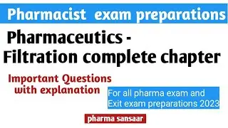 Exit exam preparations 2023 #pharmaceutics unit filtration with mcq